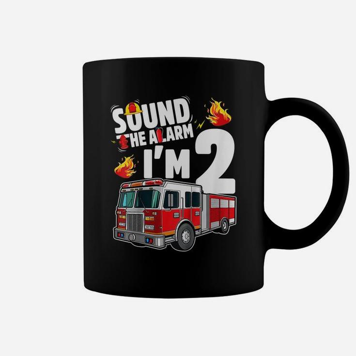 Kids Fire Truck 2 Year Old Firefighter 2Nd Birthday Boy Toddle Coffee Mug
