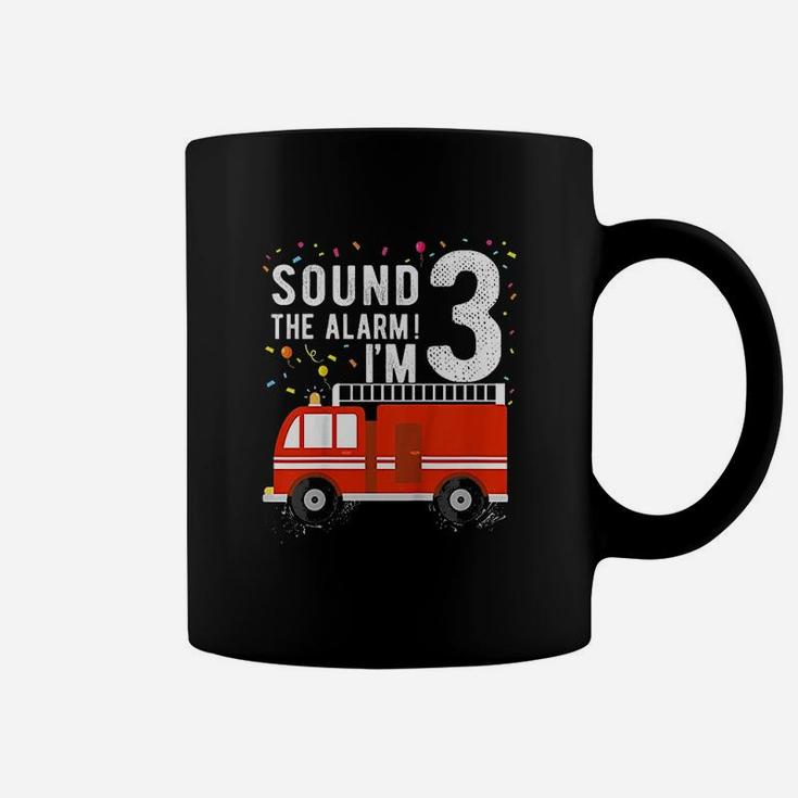 Kids Fire Truck 3Rd Birthday Boy 3 Year Old Firefighter Coffee Mug