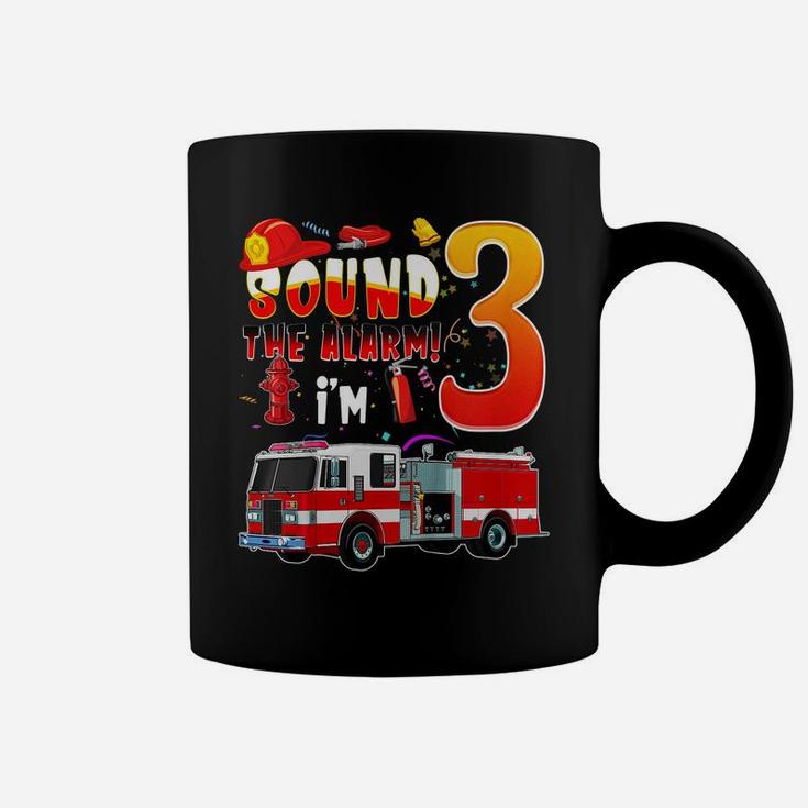 Kids Kids Fire Truck 3Rd Birthday Boy 3 Year Old Firefighter Coffee Mug