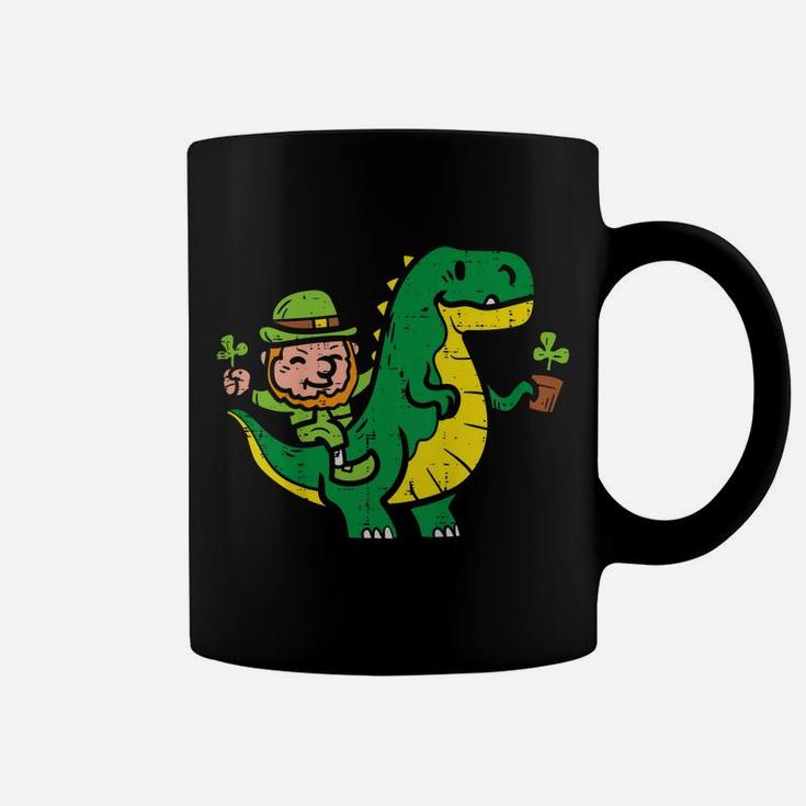 Kids Leprechaun T-Rex Dinosaur Shamrock St Patrick Day Boys Gift Coffee Mug
