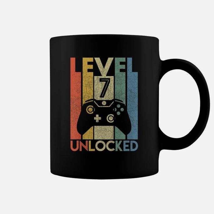 Kids Level 7 Unlocked Shirt Funny Video Gamer 7Th Birthday Gift Coffee Mug