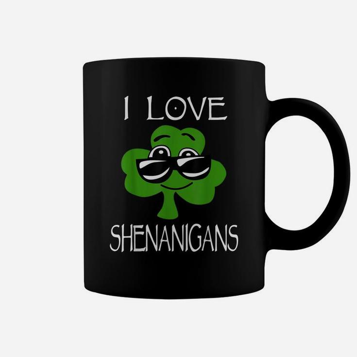 Kids Shenanigans St Patricks Day Boys Girls Shamrock Gift Coffee Mug