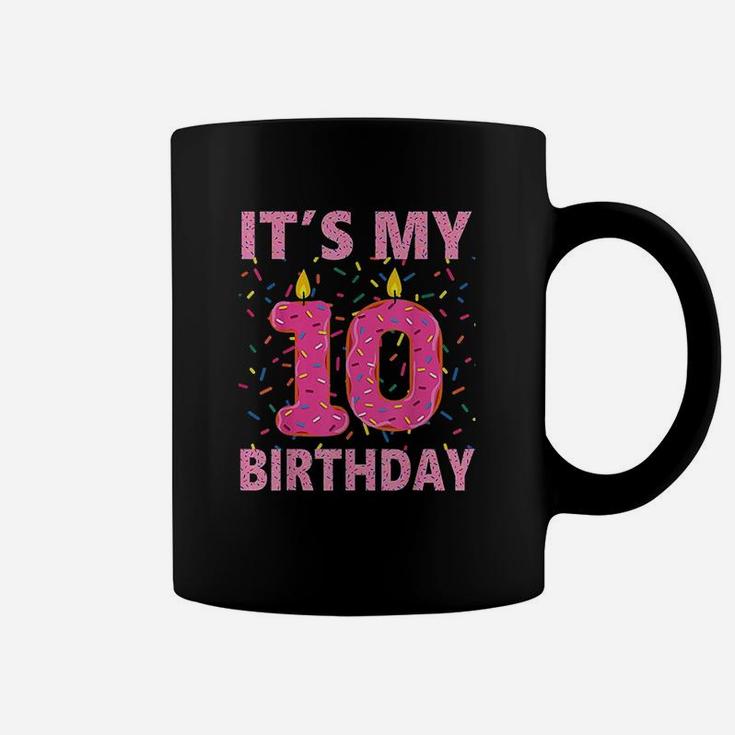 Kids Sweet Donut Its My 10Th Birthday 10 Yrs Old Gift Coffee Mug