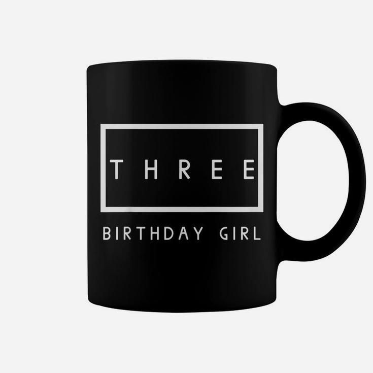 Kids Third Birthday Girl Party 3 Year Old Outfit Coffee Mug