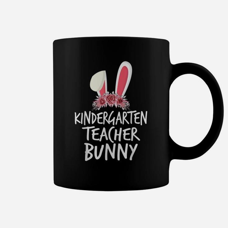 Kindergarten Teacher Bunny Ear Flower Matching Easter Outfit Coffee Mug