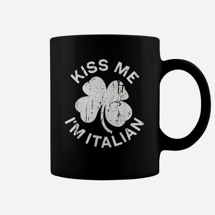 Kiss Me I Am Italian Saint Patrick Day Gift Coffee Mug