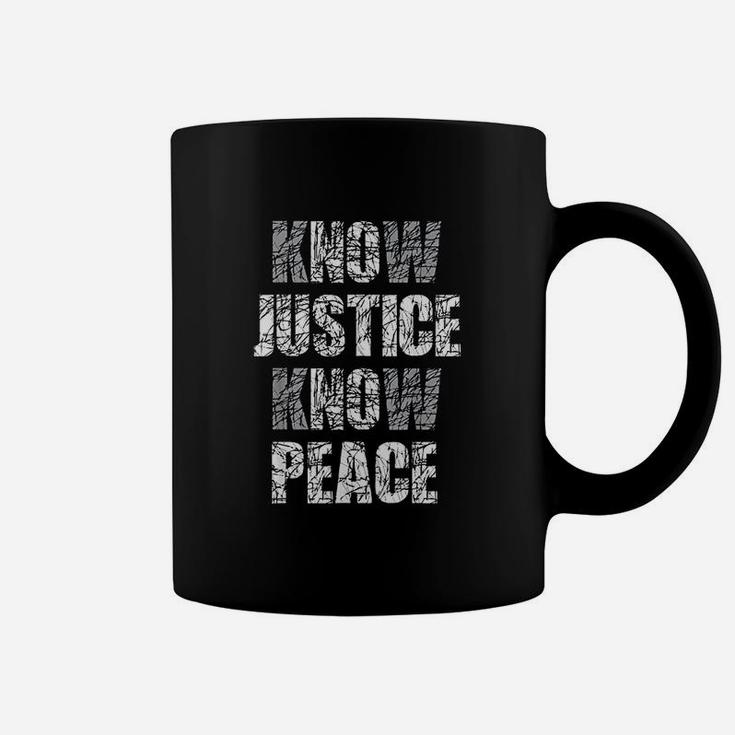 Know Justice No Peace Black Pride History Protest Gift Coffee Mug