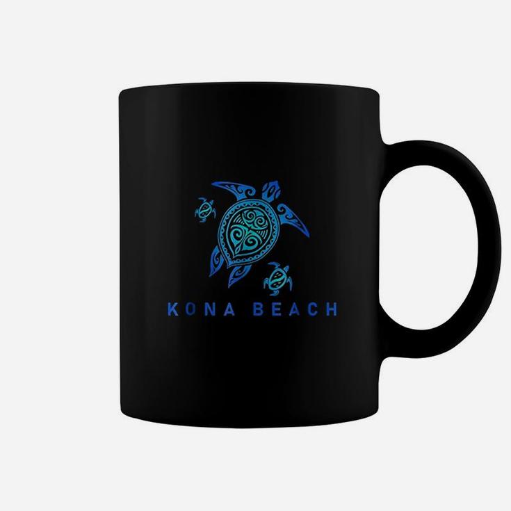 Kona Beach Hawaii Sea Blue Tribal Turtle Coffee Mug