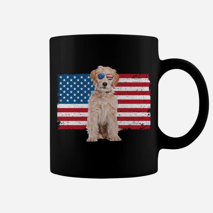 Labradoodle Dad American Flag Labradoodle Dog Lover Owner Sweatshirt Coffee Mug