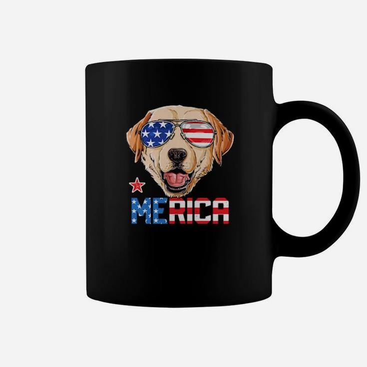 Labrador 4Th Of July Merica American Flag Coffee Mug