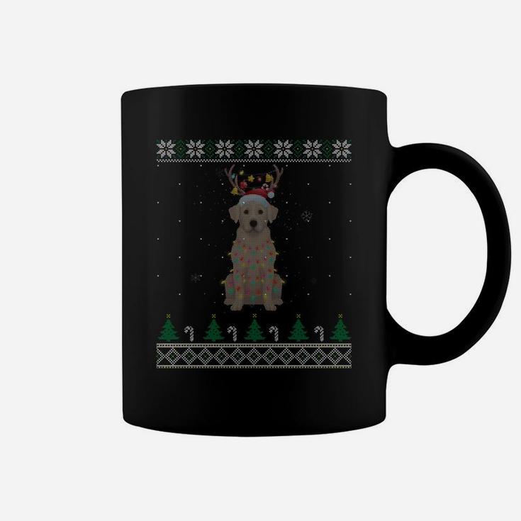 Labrador Reindeer Santa Hat Christmas Tree Xmas Light Gift Coffee Mug