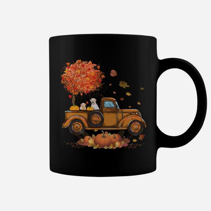 Labrador Retriever Pumpkins Truck Autumn Leaf Fall Gifts Sweatshirt Coffee Mug