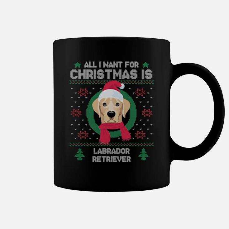 Labrador Retriever Santa Hat Ugly Sweater Xmas Coffee Mug