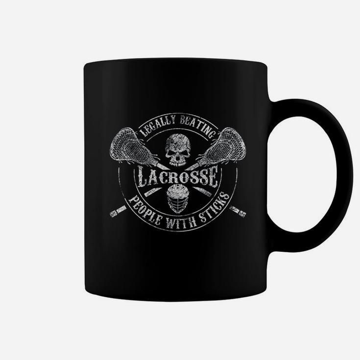 Lacrosse Legally Beating People With Sticks Funny Coffee Mug
