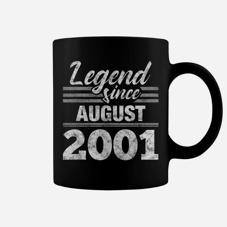 Legend Since August 2001 - 19Th Birthday 19 Year Old Gift Coffee Mug