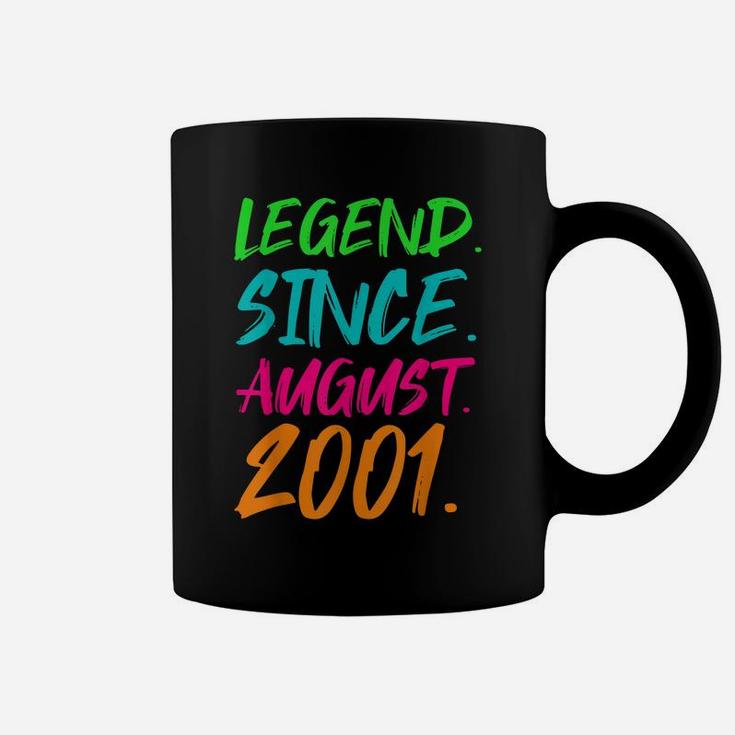 Legend Since August 2001 Boys Girls Bday Gifts 19Th Birthday Coffee Mug