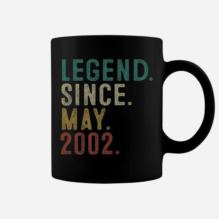 Legend Since May 2002 19Th Birthday Gift 19 Years Old Men Coffee Mug