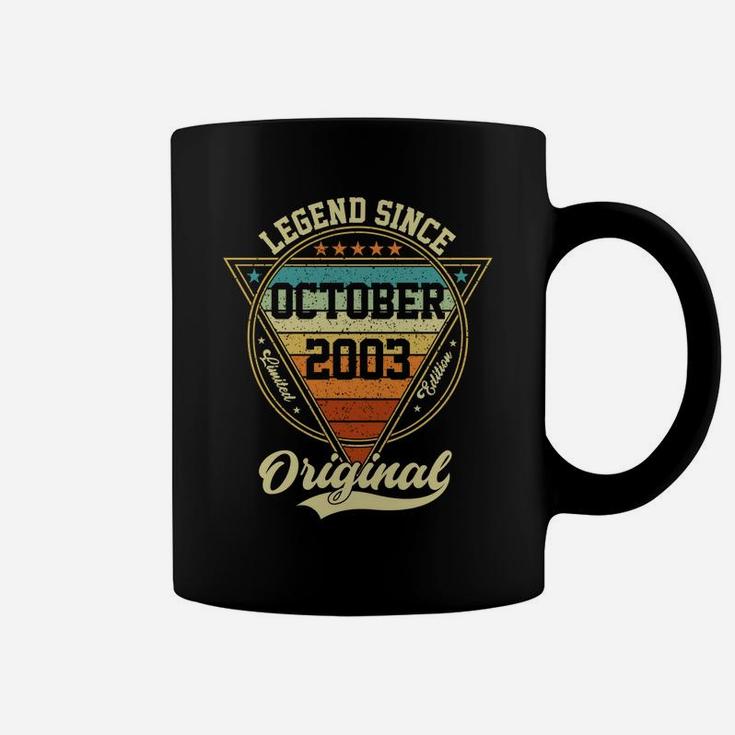 Legend Since October 2003 18Th Birthday Vintage Sweatshirt Coffee Mug