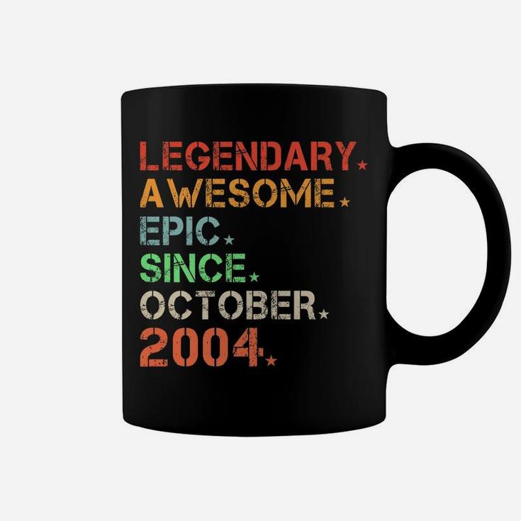 Legendary Awesome Epic Since October 2004 Retro Birthday Coffee Mug