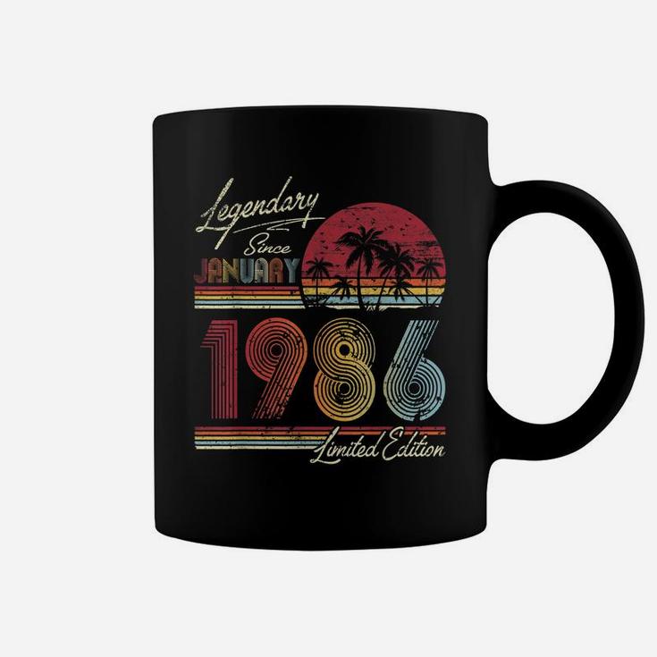 Legendary Since January 1986 34Th Birthday Gift 34 Years Old Coffee Mug