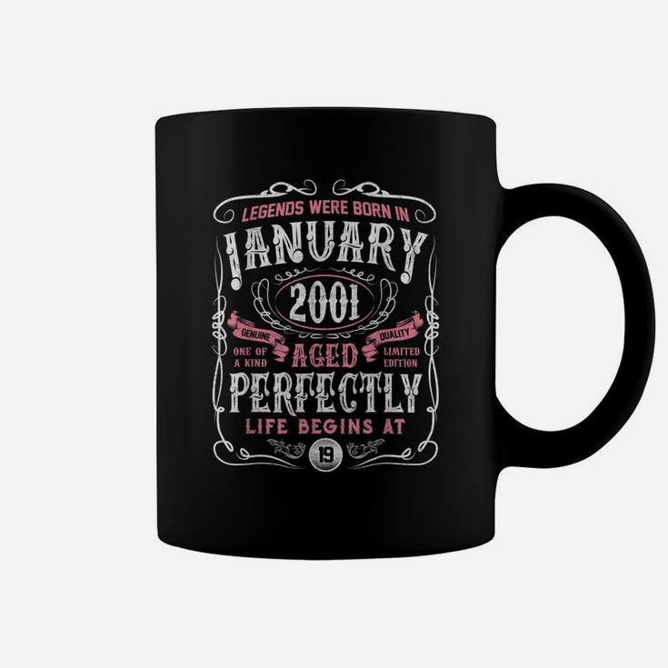 Legends Were Born In January 2001 19Th Birthday Gift Coffee Mug