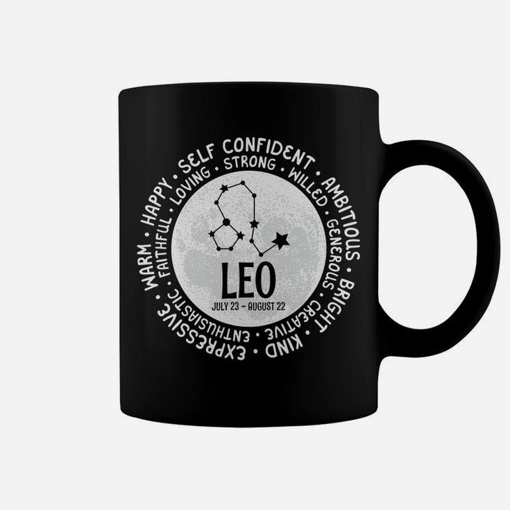 Leo Zodiac Facts Traits Horoscope Sign Astrology Sweatshirt Coffee Mug