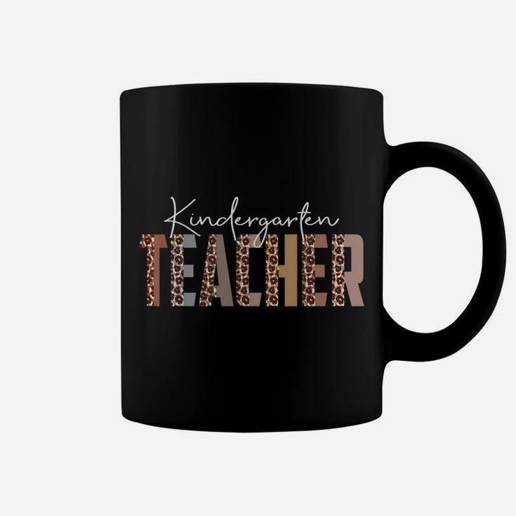 Leopard Kindergarten Teacher Funny Job Title School Worker Coffee Mug