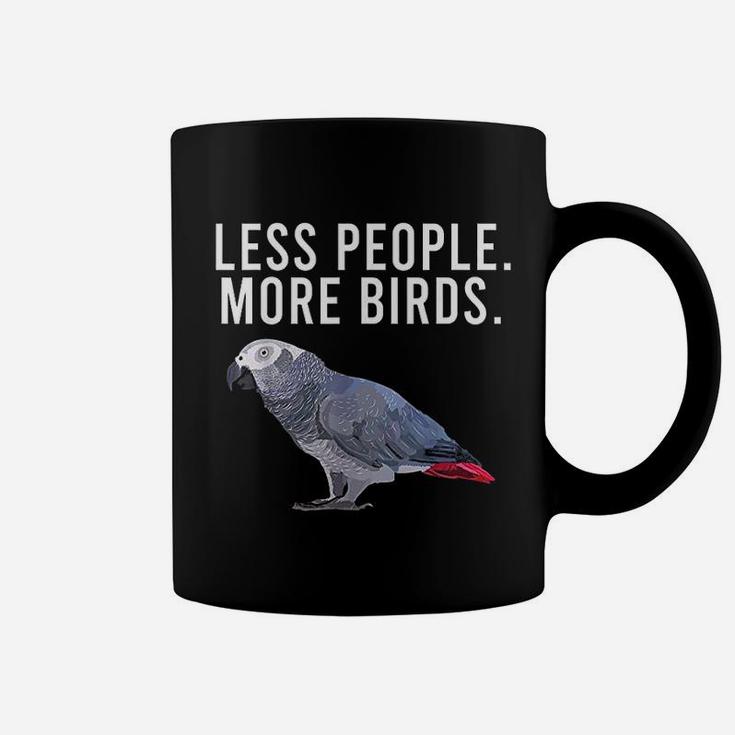 Less People More Birds Parrot Coffee Mug