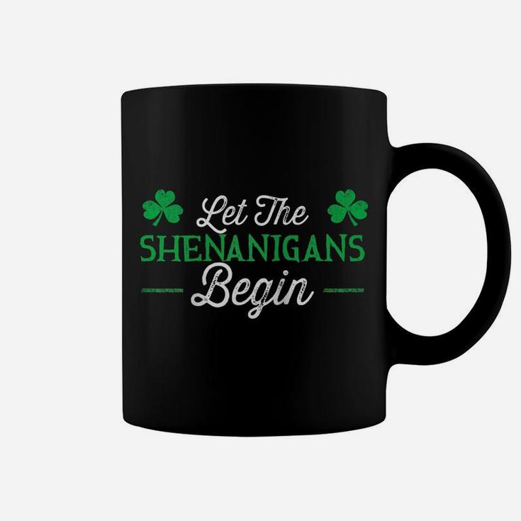 Let The Shenanigans Begin St Patricks Day Gift Raglan Baseball Tee Coffee Mug