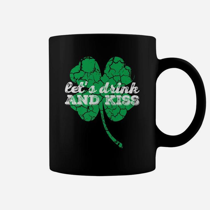 Let's Drink Kiss St Patrick's Day Premium Tshirt For Women Coffee Mug