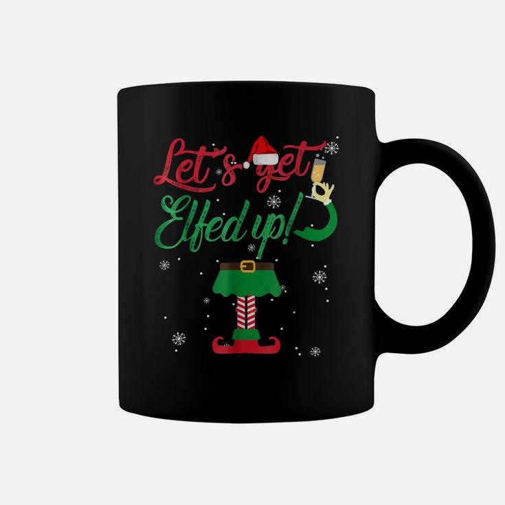 Let's Get Elfed Up Funny Drinking Christmas Gift Coffee Mug
