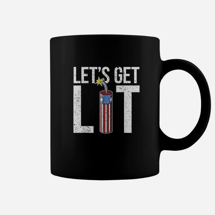 Lets Get Lit Usa Flag Coffee Mug