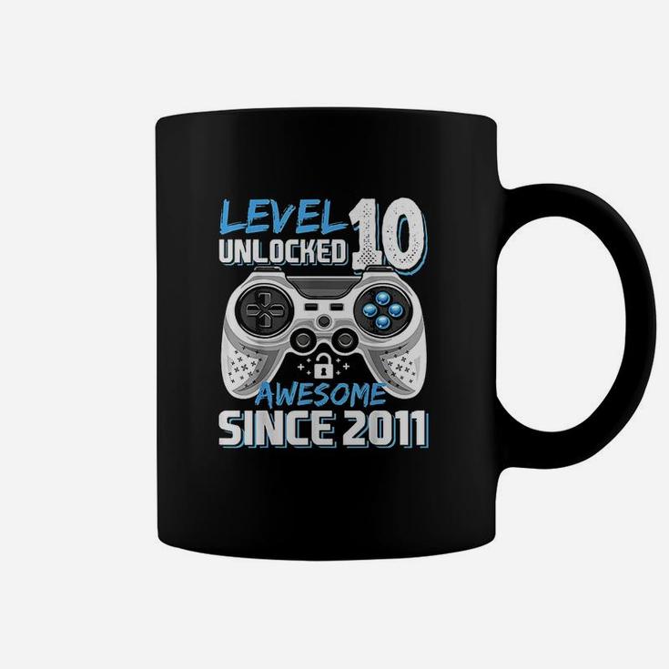 Level 10 Unlocked Awesome 2011 Video Game 10Th Birthday Coffee Mug