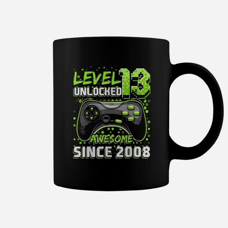 Level 13 Unlocked Awesome 2008 Video Game 13Th Birthday Coffee Mug