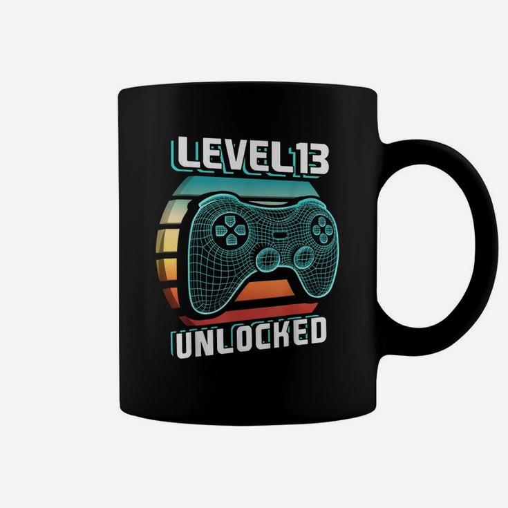 Level 13 Unlocked Retro Video Game 13Th Birthday Gamer Gift Coffee Mug
