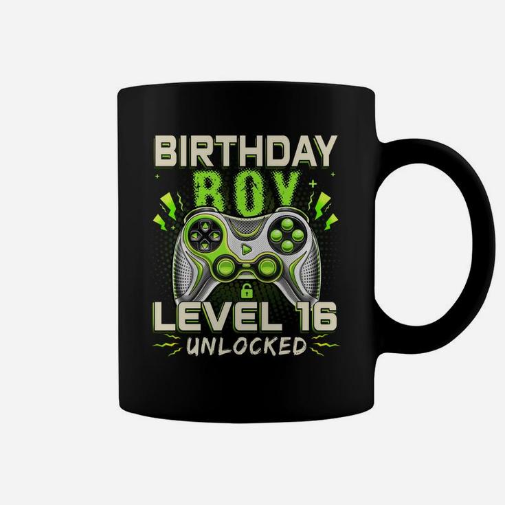 Level 16 Unlocked Video Game 16Th Birthday Gamer Boys Kids Coffee Mug