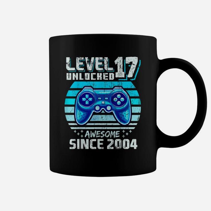 Level 17 Unlocked Awesome 2004 Video Game 17Th Birthday Coffee Mug