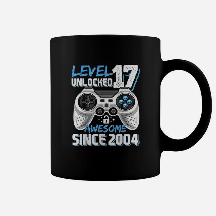 Level 17 Unlocked Awesome 2004 Video Game 17Th Birthday Coffee Mug