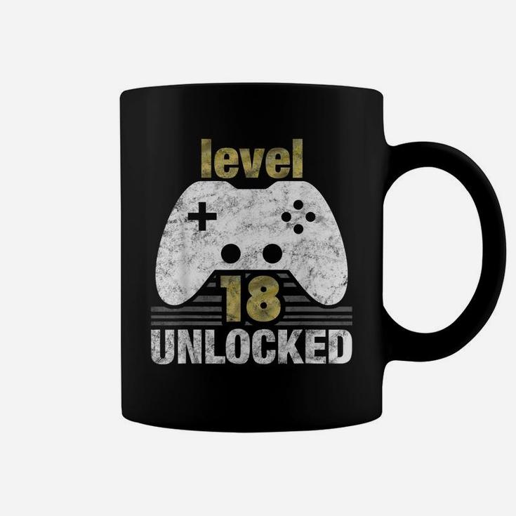 Level 18 Unlocked - 18 Year Old Gift 18Th Birthday Gamer Coffee Mug