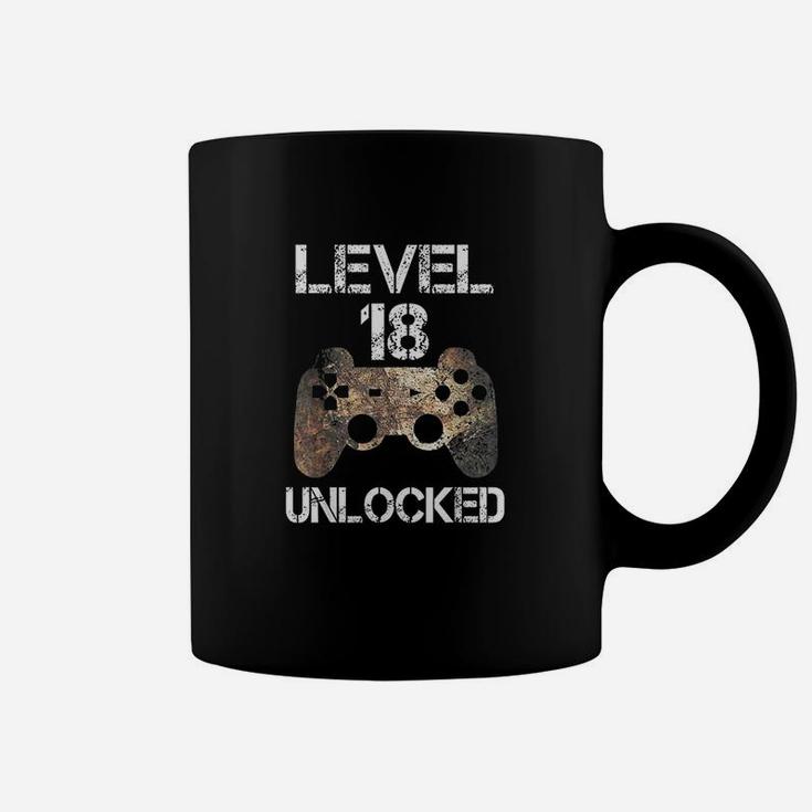 Level 18 Unlocked Boys 18Th Birthday 18 Year Old Gamer Coffee Mug