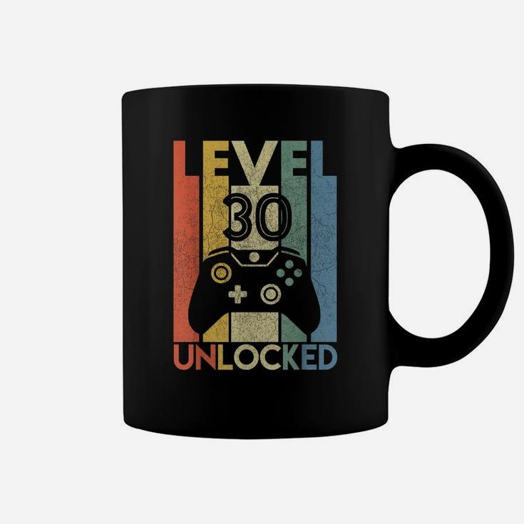 Level 30 Unlocked Shirt Funny Video Gamer 30Th Birthday Gift Coffee Mug