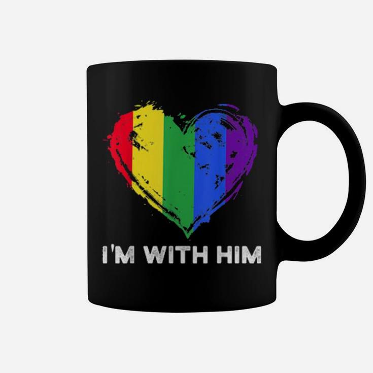 Lgbt Flag Rainbow Pride Him Valentines Day Coffee Mug