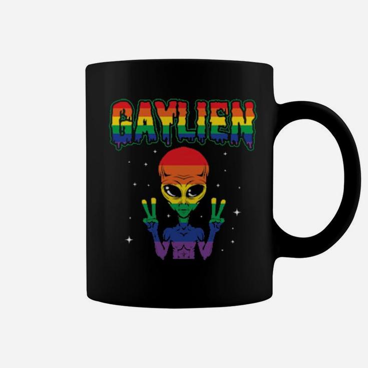 Lgbt Funny Gay Alien Gaylien Rainbow Pride Gift Coffee Mug