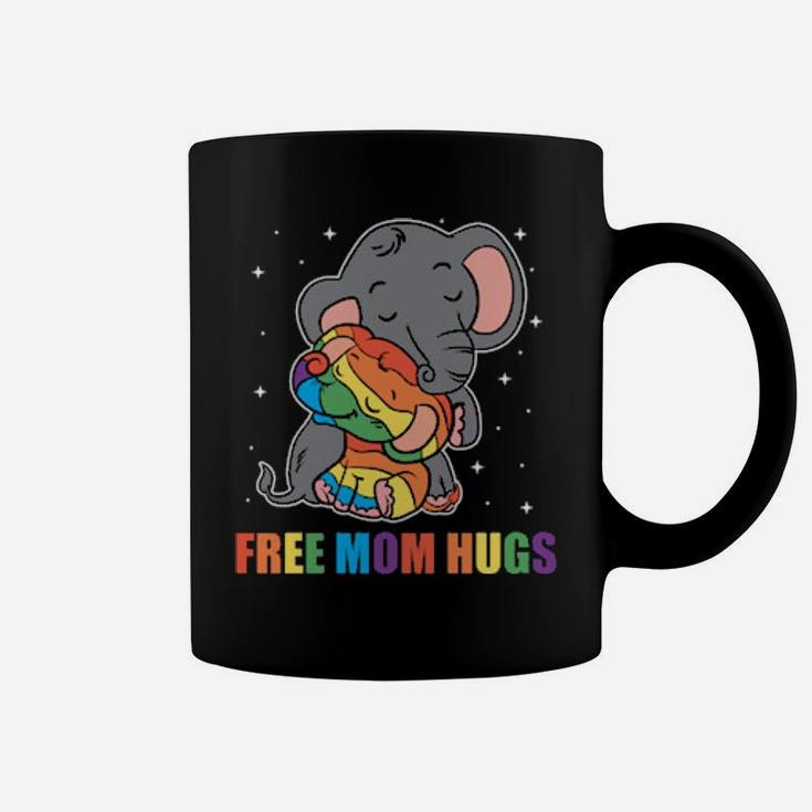 Lgbt Funny Rainbow Elephant Hugs Lesbian Gay Pride Coffee Mug