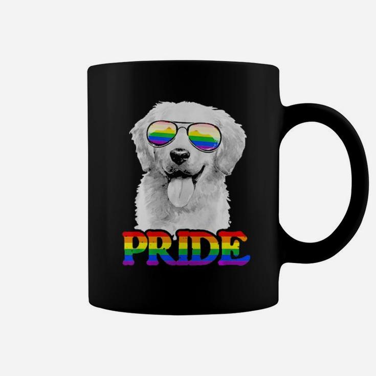 Lgbt Golden Retriever Dog Gay Pride Rainbow Flag Lgbtq Gift Coffee Mug
