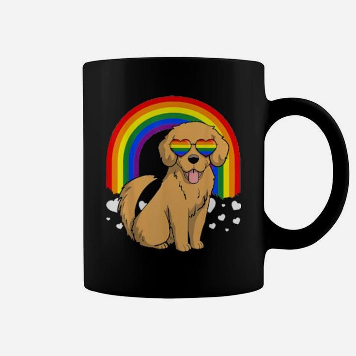 Lgbt Golden Retriever Dog Gay Pride Rainbow Lgbtq Coffee Mug