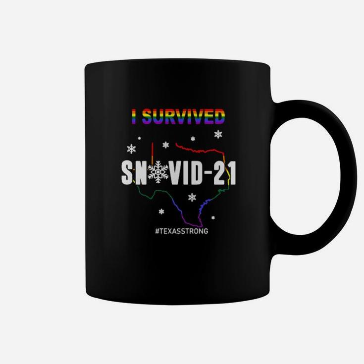 Lgbt I Survived Snovid21 Texasstrong Coffee Mug