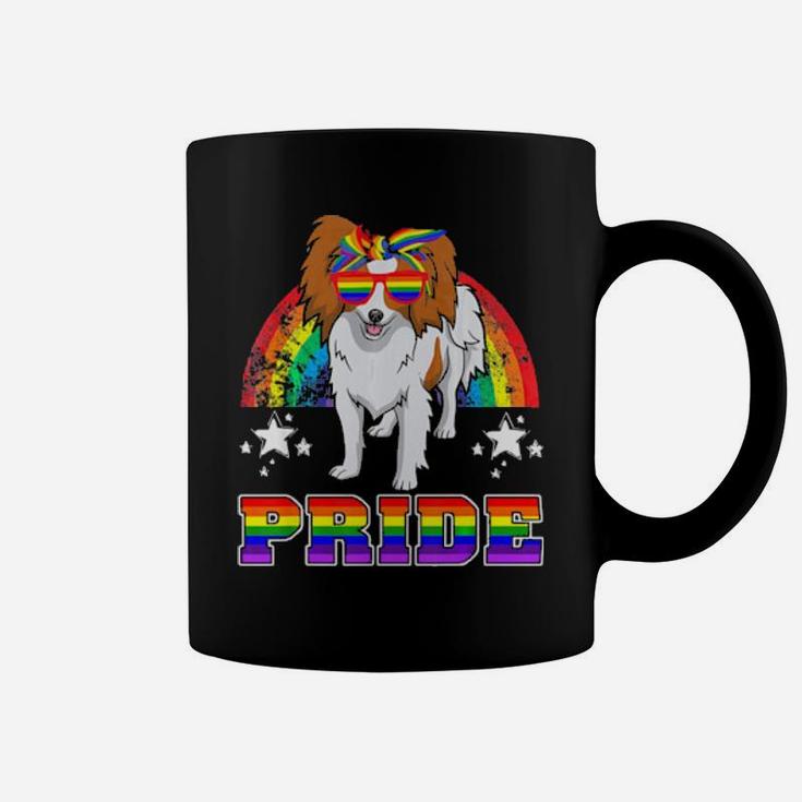 Lgbt Papillon Dog Gay Pride Rainbow Coffee Mug