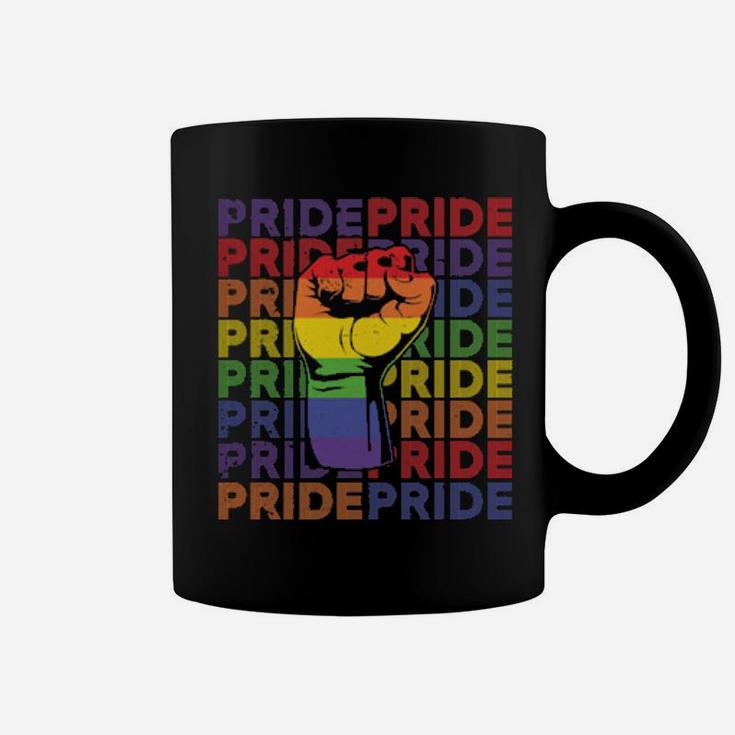 Lgbt Rainbow Fist Pride Lesbian Gay Support Present Coffee Mug