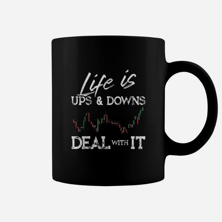 Life Is Ups And Downs Day Trader Stock Coffee Mug